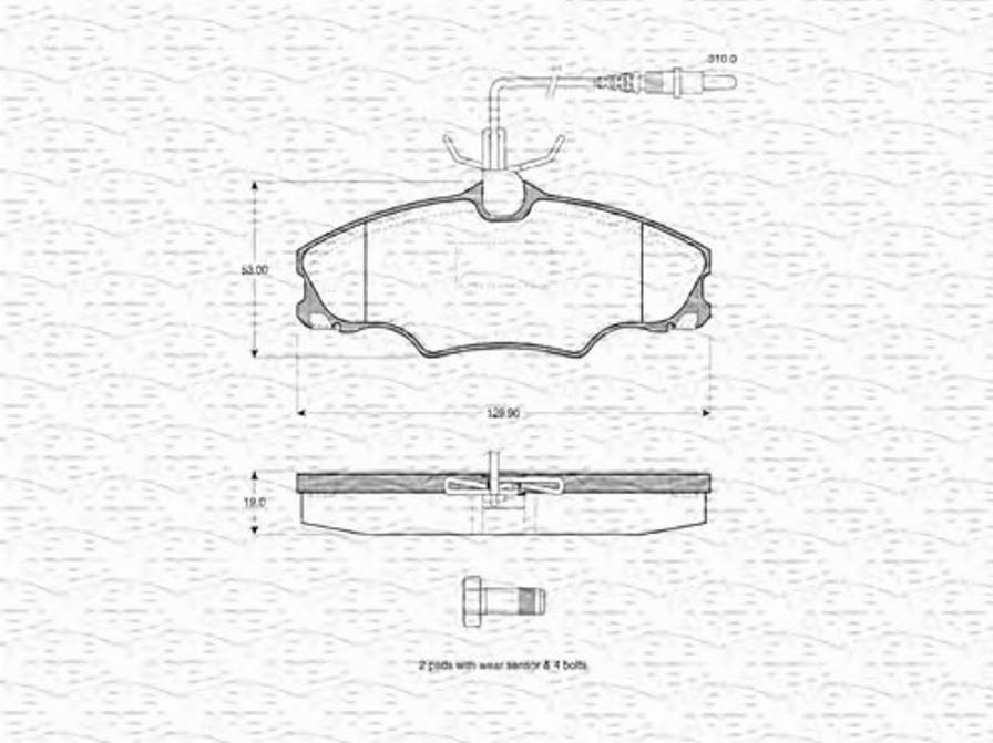 Magneti Marelli 363702160362 - Kit pastiglie freno, Freno a disco autozon.pro