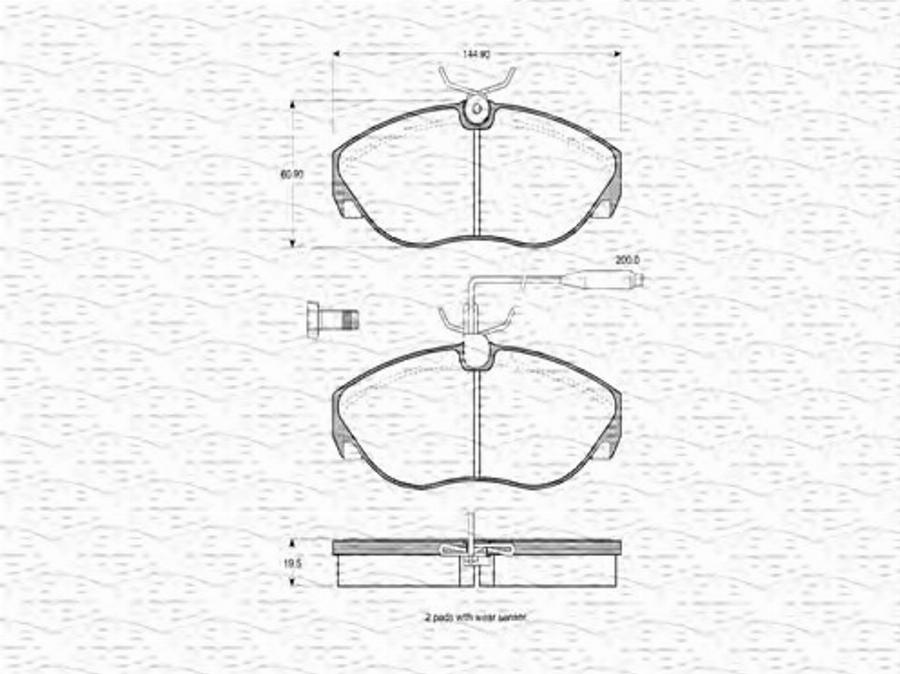 Magneti Marelli 363702160301 - Kit pastiglie freno, Freno a disco autozon.pro