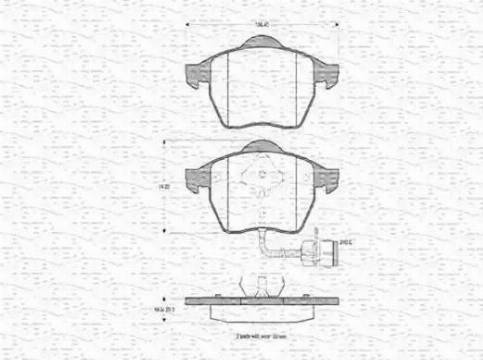 Magneti Marelli 363702160311 - Kit pastiglie freno, Freno a disco autozon.pro