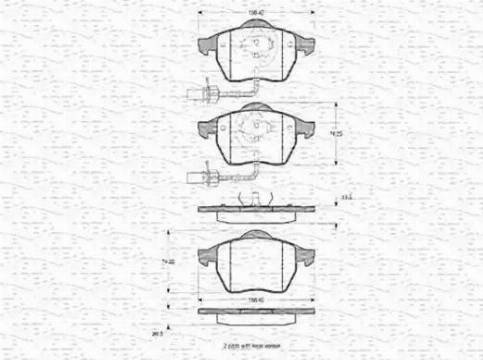 Magneti Marelli 363702160313 - Kit pastiglie freno, Freno a disco autozon.pro