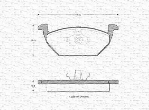 Magneti Marelli 363702160330 - Kit pastiglie freno, Freno a disco autozon.pro