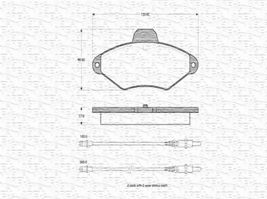 Magneti Marelli 363702160328 - Kit pastiglie freno, Freno a disco autozon.pro