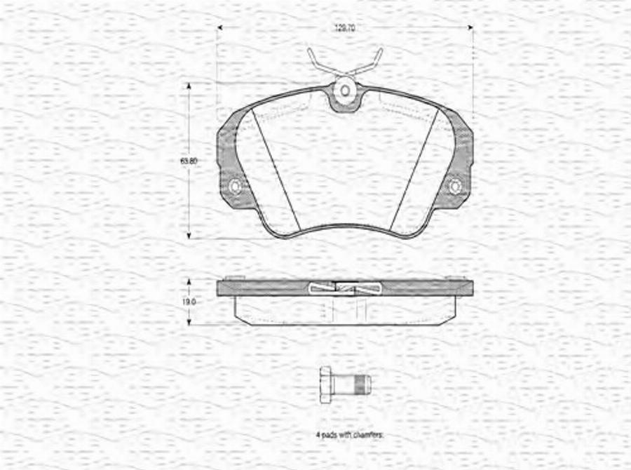 Magneti Marelli 363702160371 - Kit pastiglie freno, Freno a disco autozon.pro