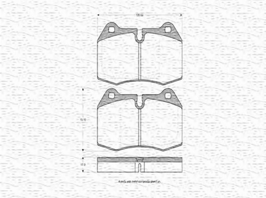 Magneti Marelli 363702160372 - Kit pastiglie freno, Freno a disco autozon.pro