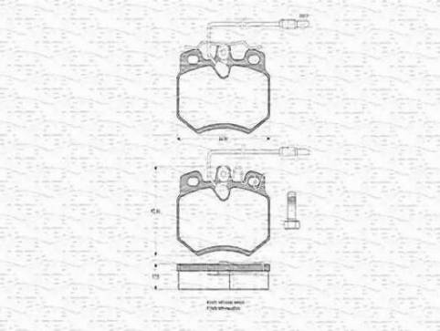 Magneti Marelli 430216170299 - Kit pastiglie freno, Freno a disco autozon.pro