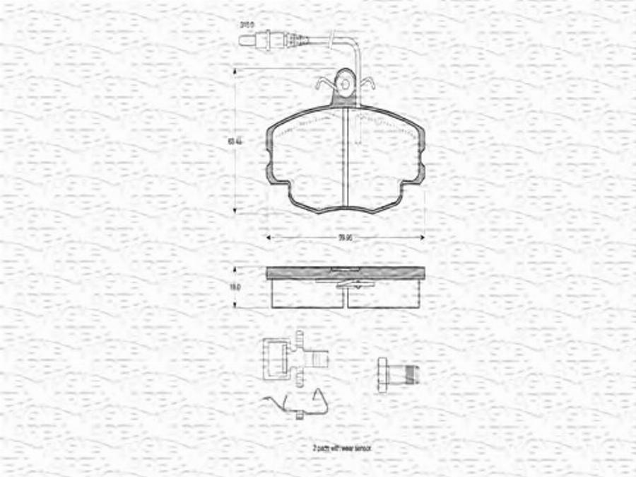 Magneti Marelli 363702160294 - Kit pastiglie freno, Freno a disco autozon.pro