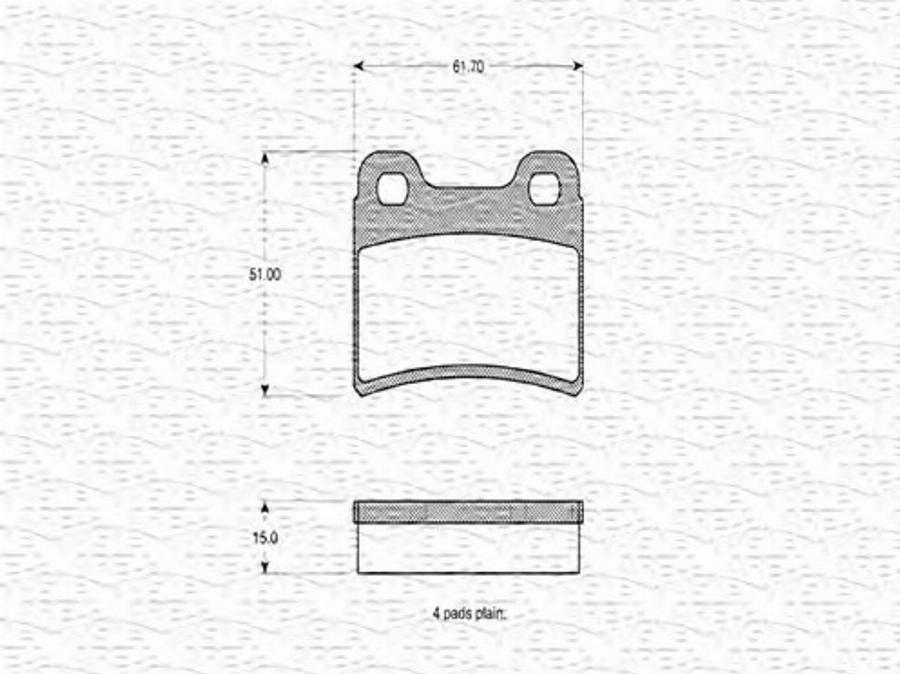 Magneti Marelli 363702160290 - Kit pastiglie freno, Freno a disco autozon.pro