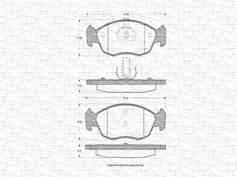 Magneti Marelli 363702160293 - Kit pastiglie freno, Freno a disco autozon.pro