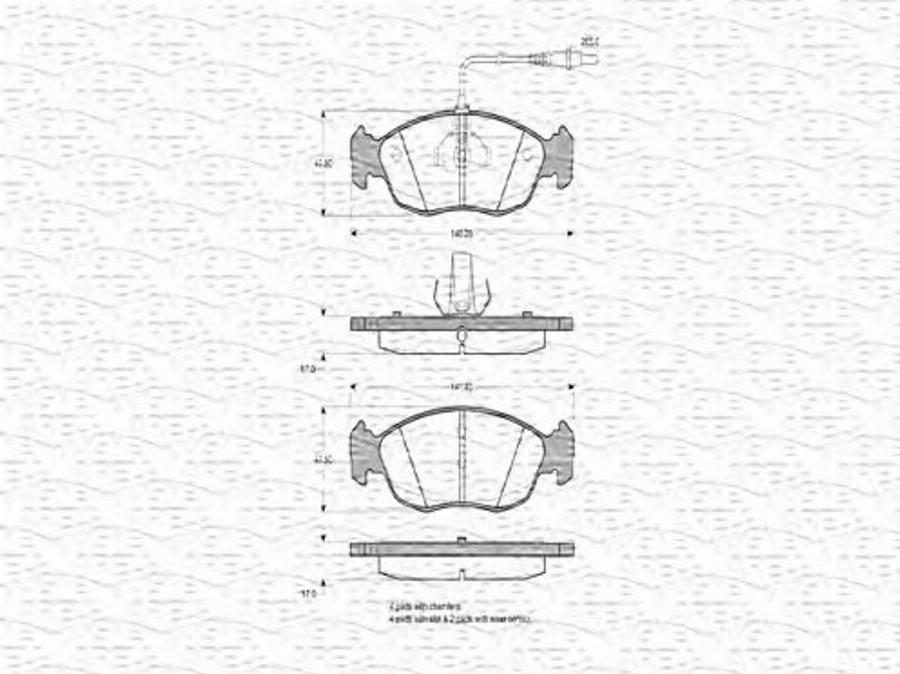 Magneti Marelli 363702160292 - Kit pastiglie freno, Freno a disco autozon.pro