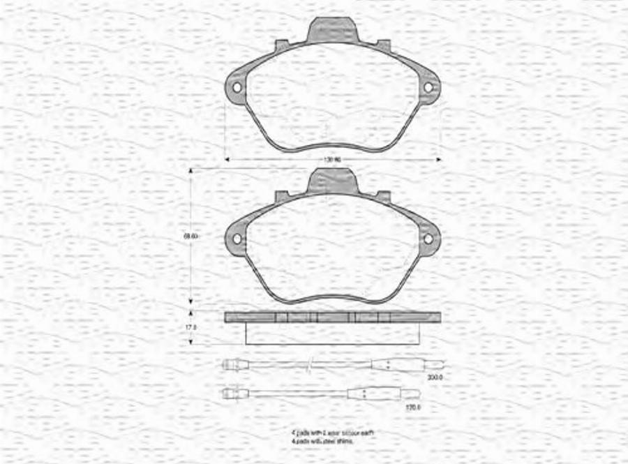 Magneti Marelli 363702160241 - Kit pastiglie freno, Freno a disco autozon.pro