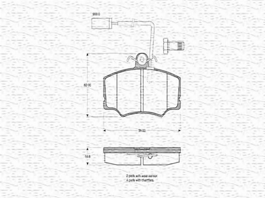 Magneti Marelli 363702160250 - Kit pastiglie freno, Freno a disco autozon.pro