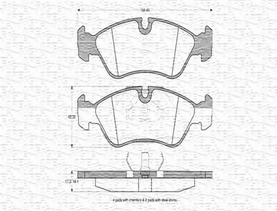 Magneti Marelli 363702160258 - Kit pastiglie freno, Freno a disco autozon.pro