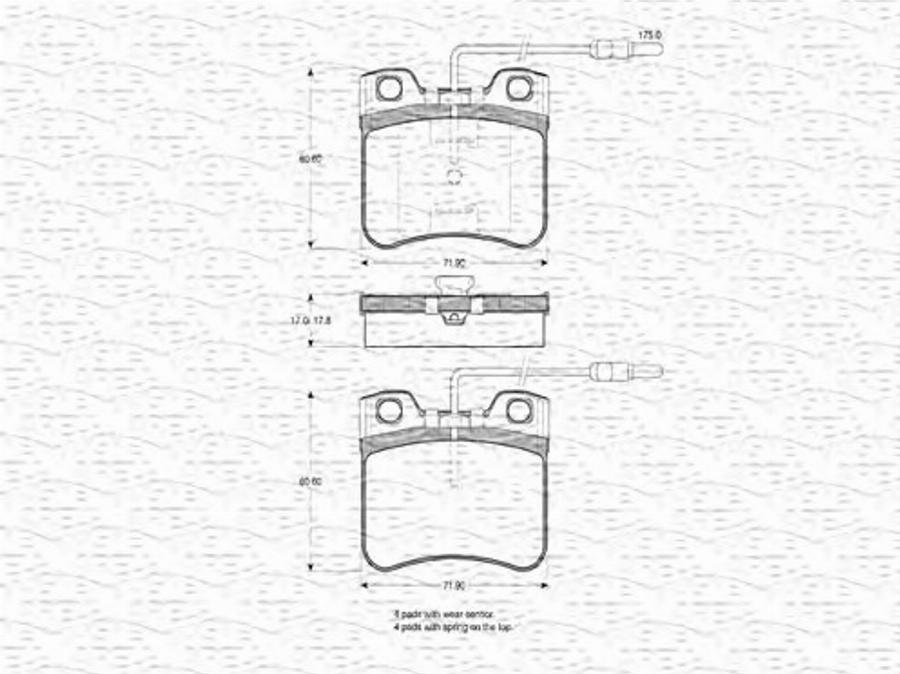 Magneti Marelli 363702160269 - Kit pastiglie freno, Freno a disco autozon.pro