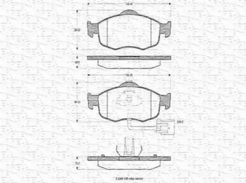 Magneti Marelli 430216170265 - Kit pastiglie freno, Freno a disco autozon.pro