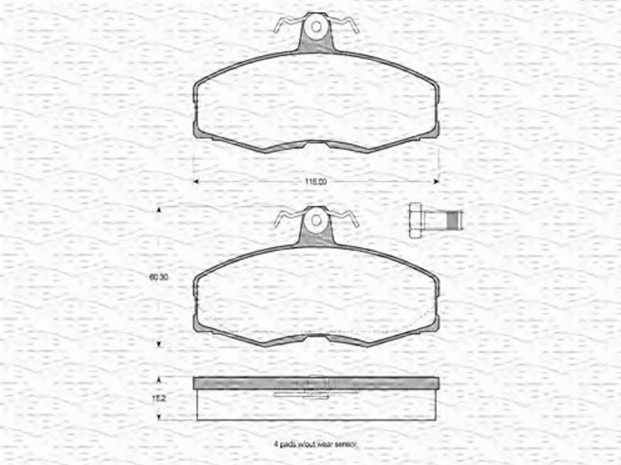 Magneti Marelli 363702160204 - Kit pastiglie freno, Freno a disco autozon.pro