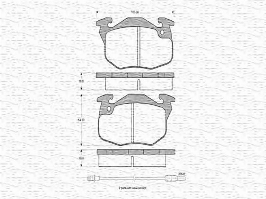 Magneti Marelli 363702160214 - Kit pastiglie freno, Freno a disco autozon.pro