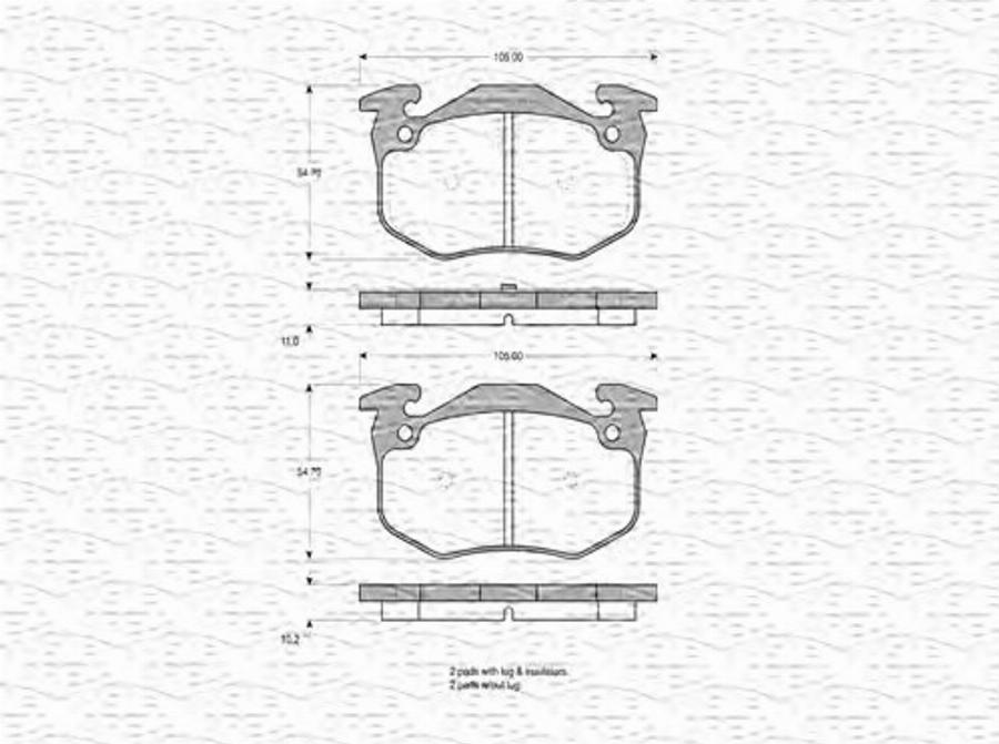 Magneti Marelli 363702160216 - Kit pastiglie freno, Freno a disco autozon.pro