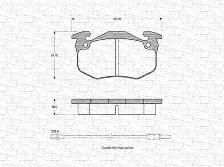 Magneti Marelli 363702160218 - Kit pastiglie freno, Freno a disco autozon.pro