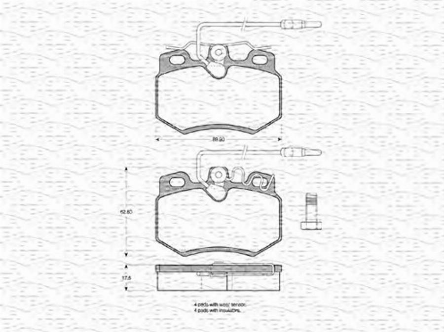 Magneti Marelli 363702160217 - Kit pastiglie freno, Freno a disco autozon.pro