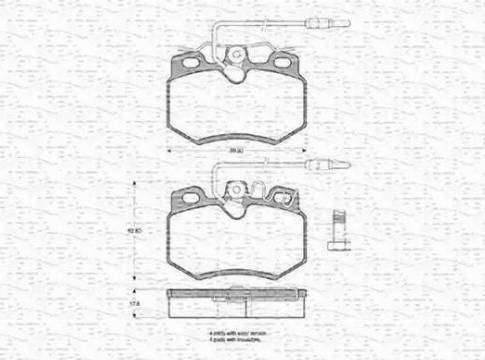 Magneti Marelli 430216170217 - Kit pastiglie freno, Freno a disco autozon.pro