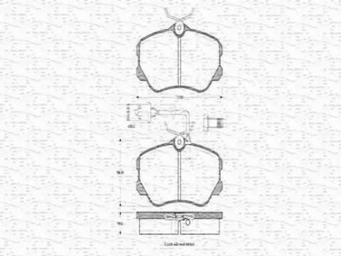 Magneti Marelli 363702160284 - Kit pastiglie freno, Freno a disco autozon.pro