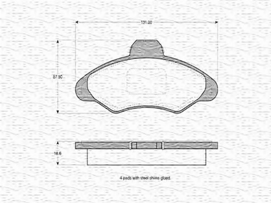 Magneti Marelli 363702160286 - Kit pastiglie freno, Freno a disco autozon.pro