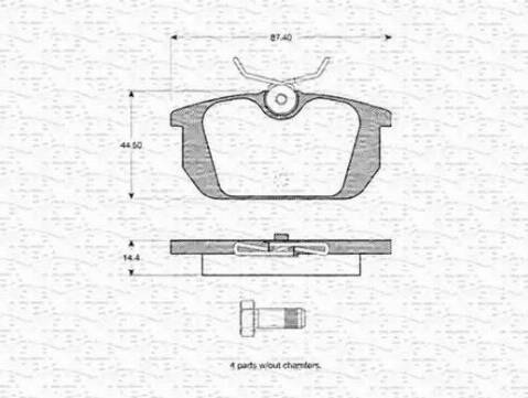 Magneti Marelli 363702160236 - Kit pastiglie freno, Freno a disco autozon.pro