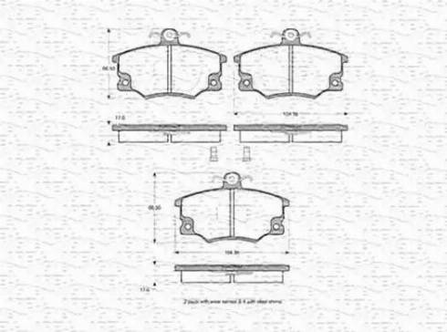 Magneti Marelli 363702160230 - Kit pastiglie freno, Freno a disco autozon.pro