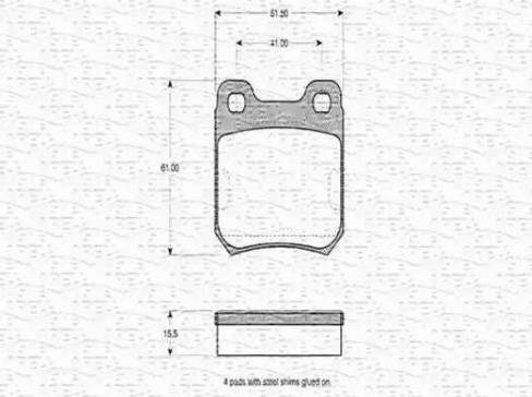 Magneti Marelli 430216170270 - Kit pastiglie freno, Freno a disco autozon.pro