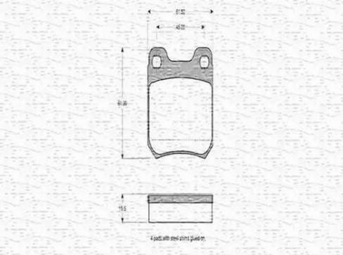 Magneti Marelli 363702160271 - Kit pastiglie freno, Freno a disco autozon.pro