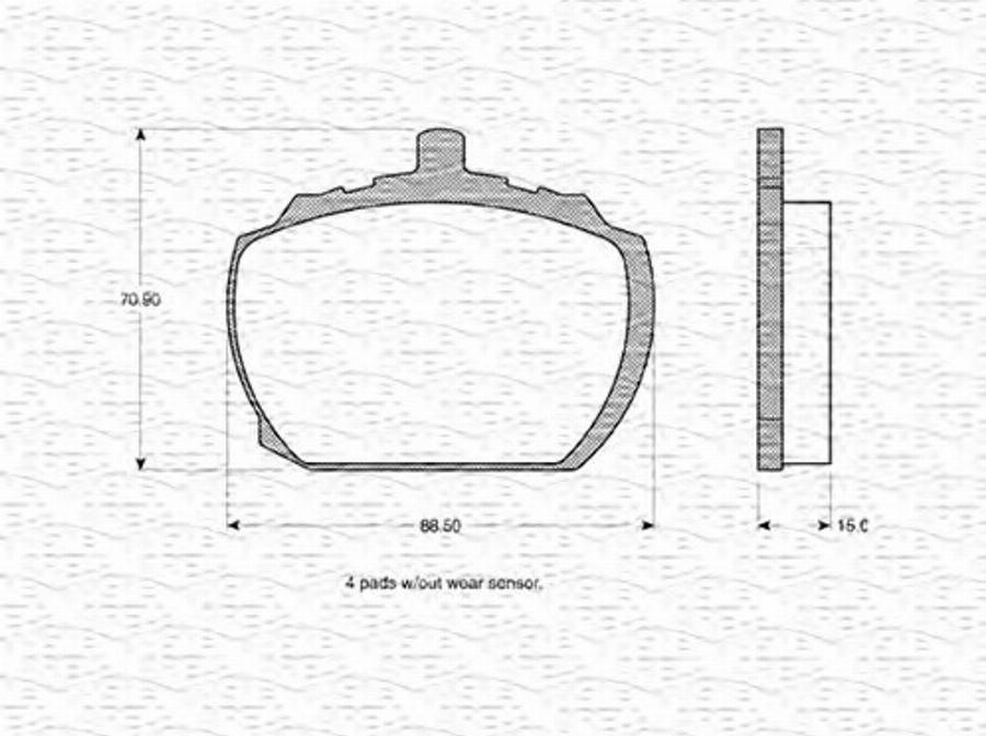 Magneti Marelli 363702160797 - Kit pastiglie freno, Freno a disco autozon.pro