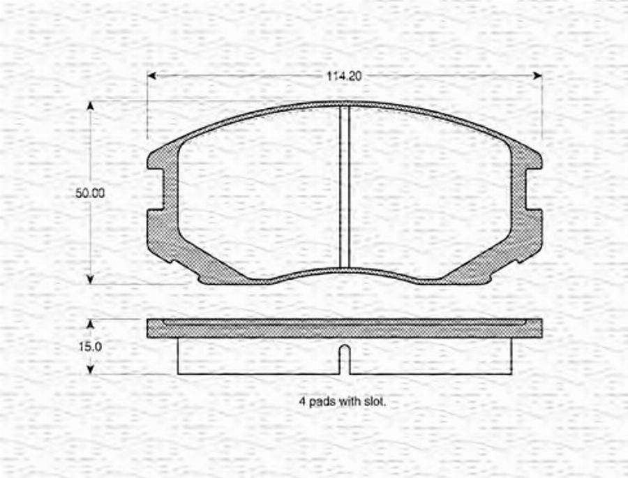 Magneti Marelli 363702160743 - Kit pastiglie freno, Freno a disco autozon.pro