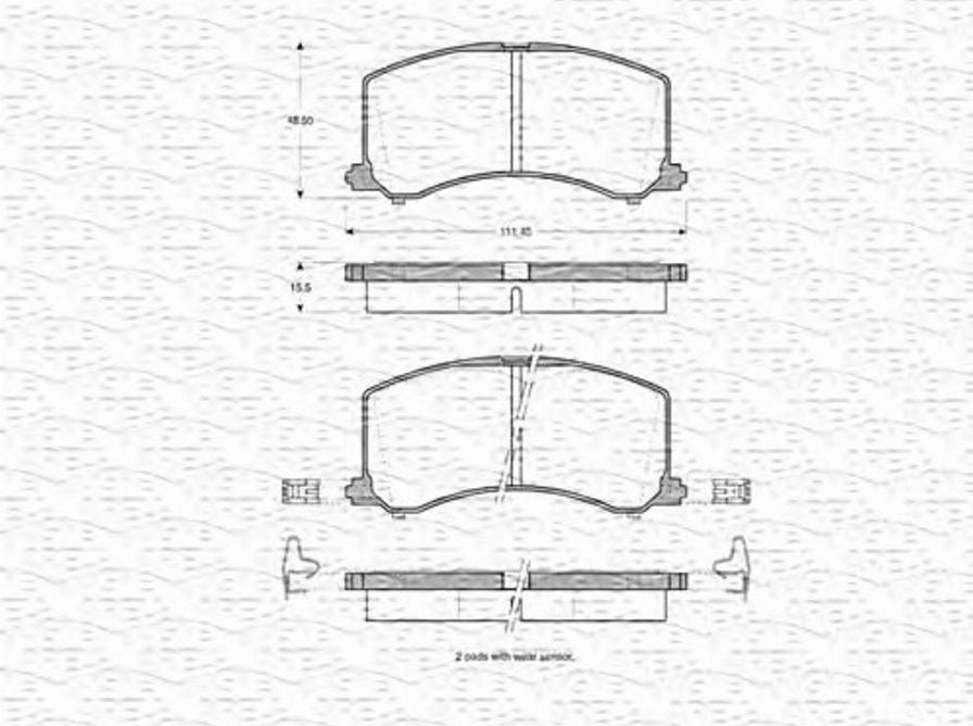 Magneti Marelli 363702160752 - Kit pastiglie freno, Freno a disco autozon.pro