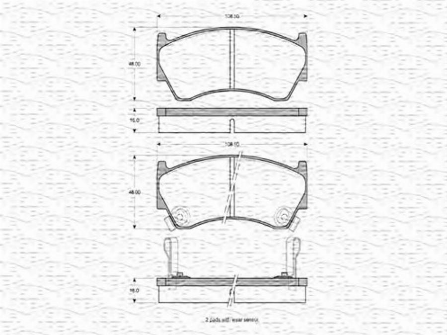 Magneti Marelli 363702160766 - Kit pastiglie freno, Freno a disco autozon.pro