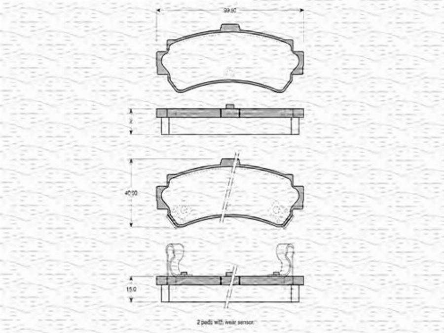 Magneti Marelli 363702160767 - Kit pastiglie freno, Freno a disco autozon.pro