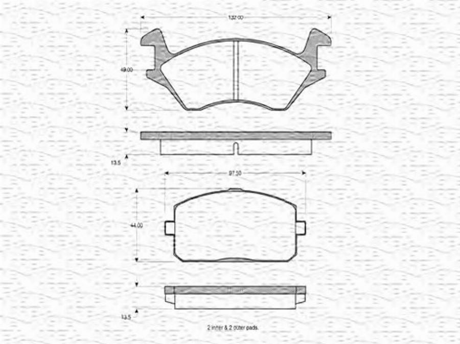 Magneti Marelli 363702160702 - Kit pastiglie freno, Freno a disco autozon.pro