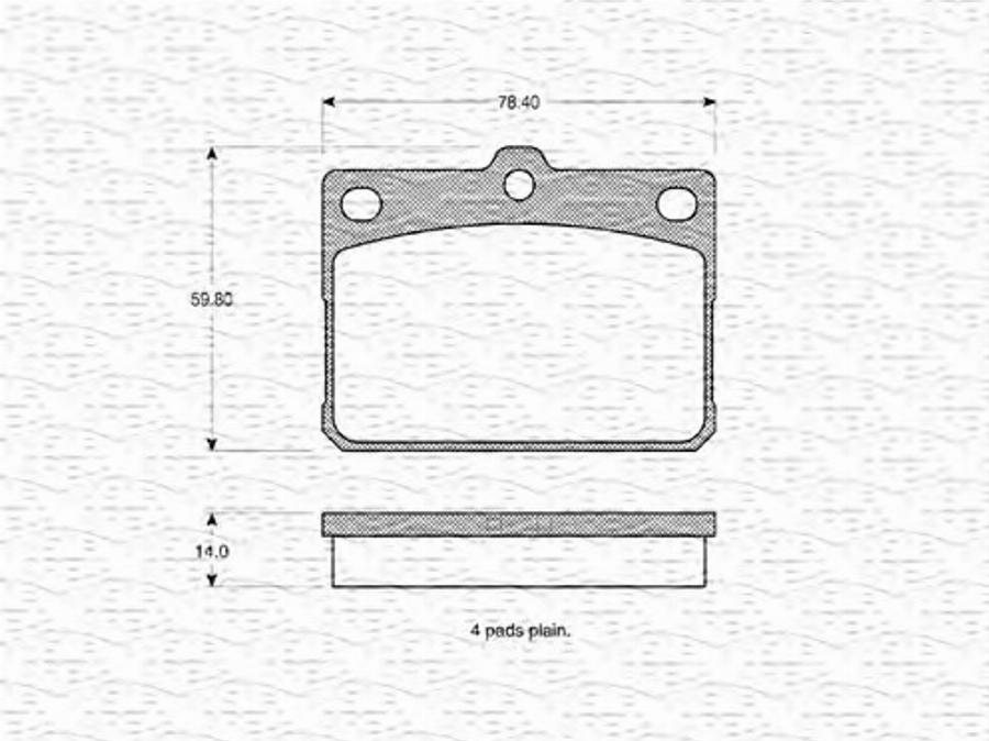 Magneti Marelli 363702160735 - Kit pastiglie freno, Freno a disco autozon.pro