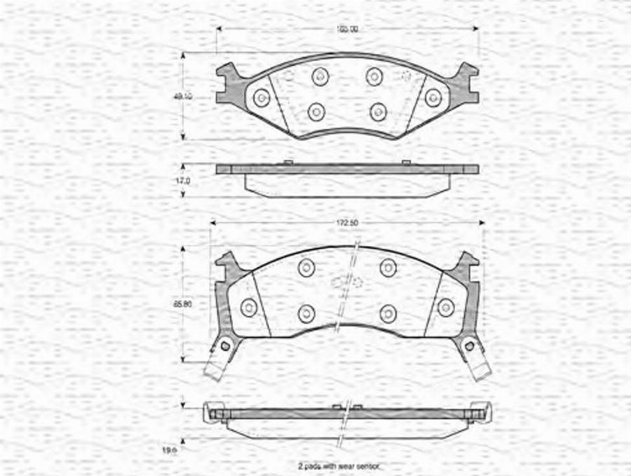 Magneti Marelli 363702160770 - Kit pastiglie freno, Freno a disco autozon.pro