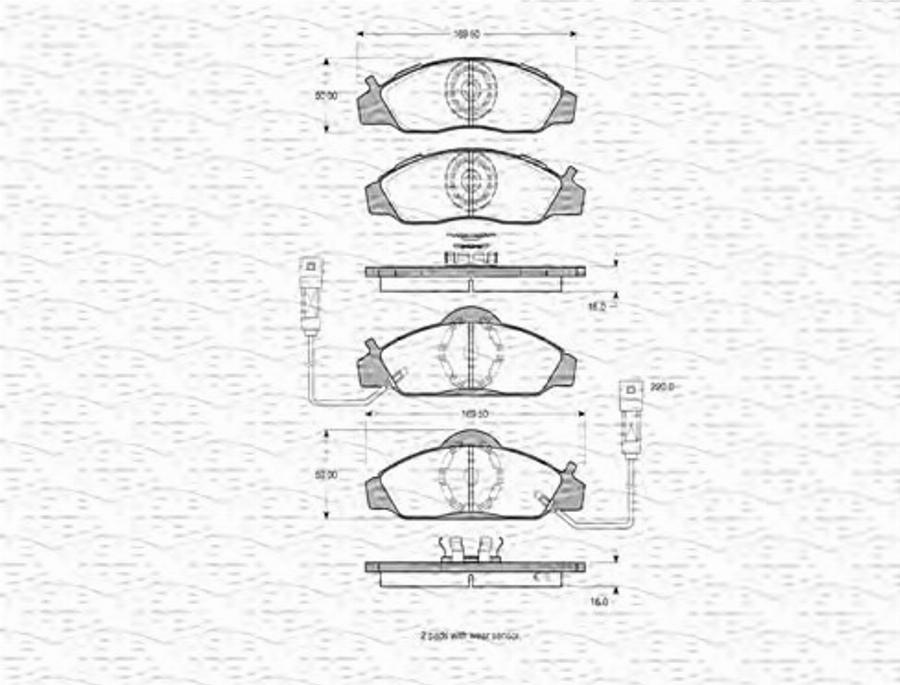 Magneti Marelli 363702160778 - Kit pastiglie freno, Freno a disco autozon.pro