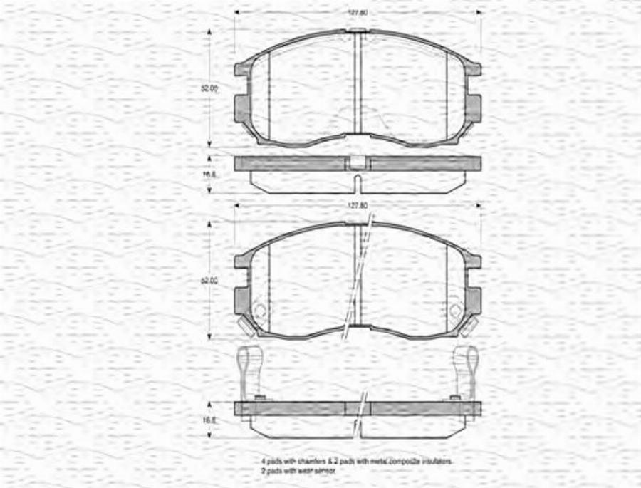 Magneti Marelli 363702160777 - Kit pastiglie freno, Freno a disco autozon.pro