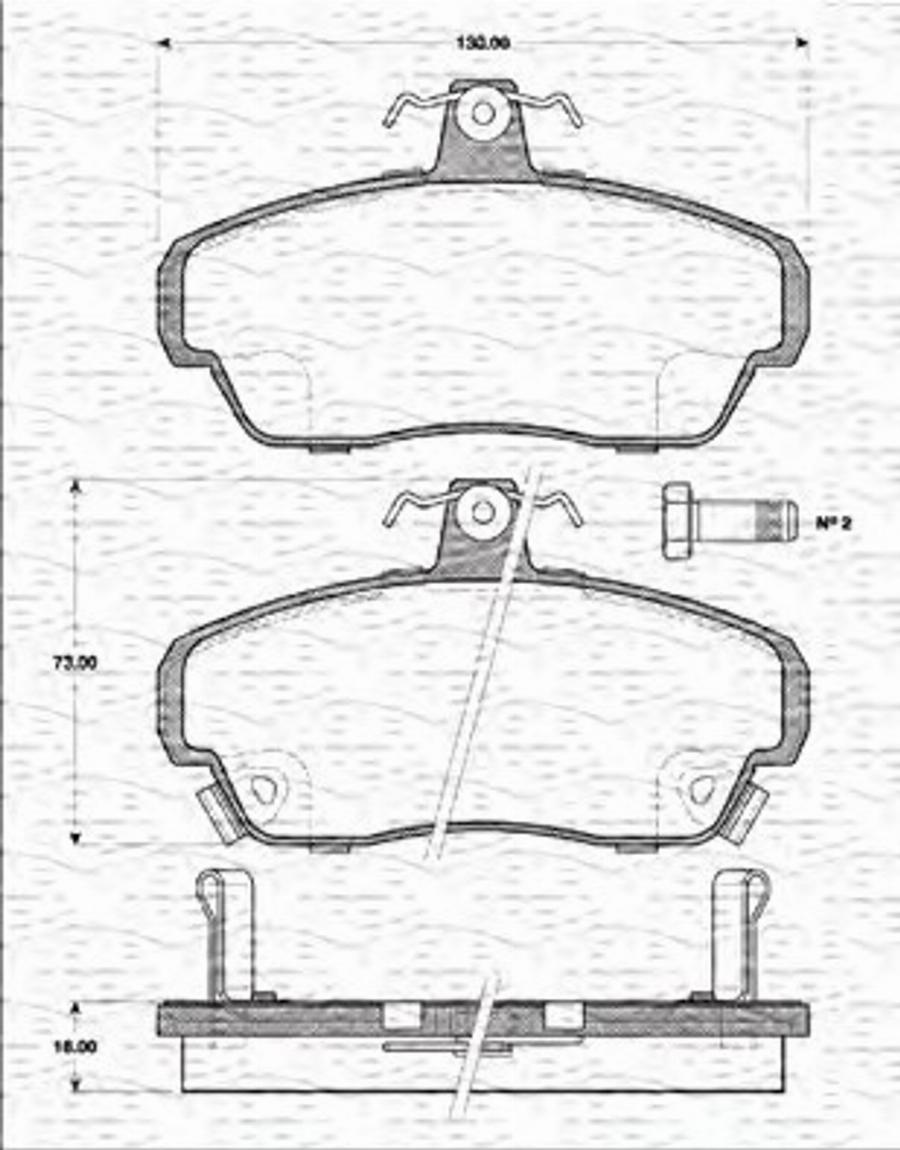 Magneti Marelli 363702161419 - Kit pastiglie freno, Freno a disco autozon.pro