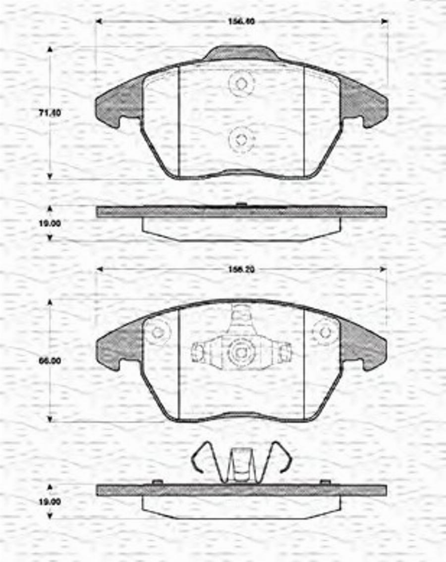 Magneti Marelli 363702161417 - Kit pastiglie freno, Freno a disco autozon.pro