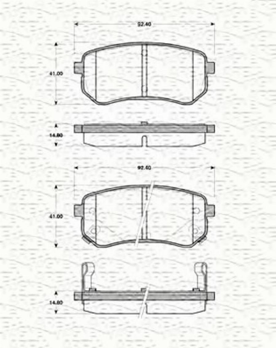 Magneti Marelli 363702161431 - Kit pastiglie freno, Freno a disco autozon.pro