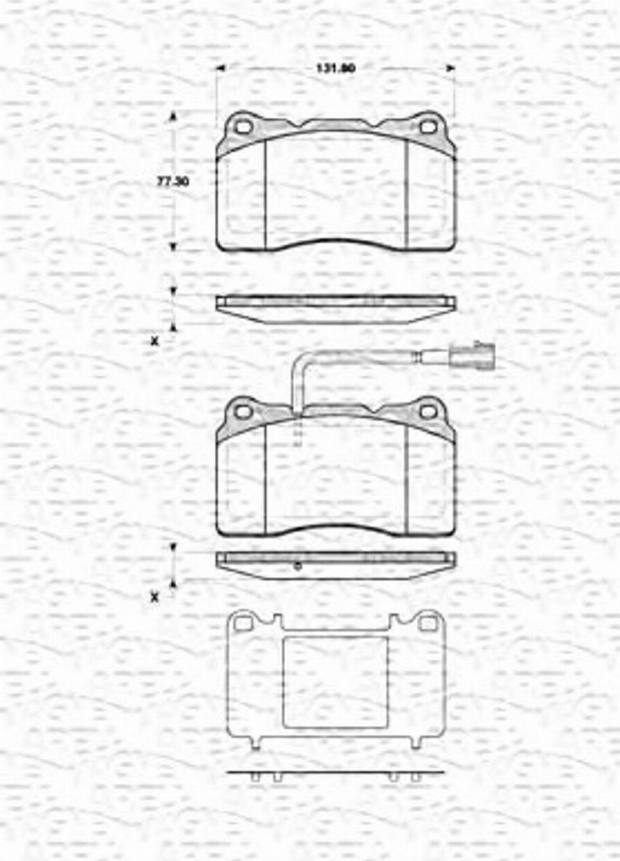 Magneti Marelli 363702161433 - Kit pastiglie freno, Freno a disco autozon.pro