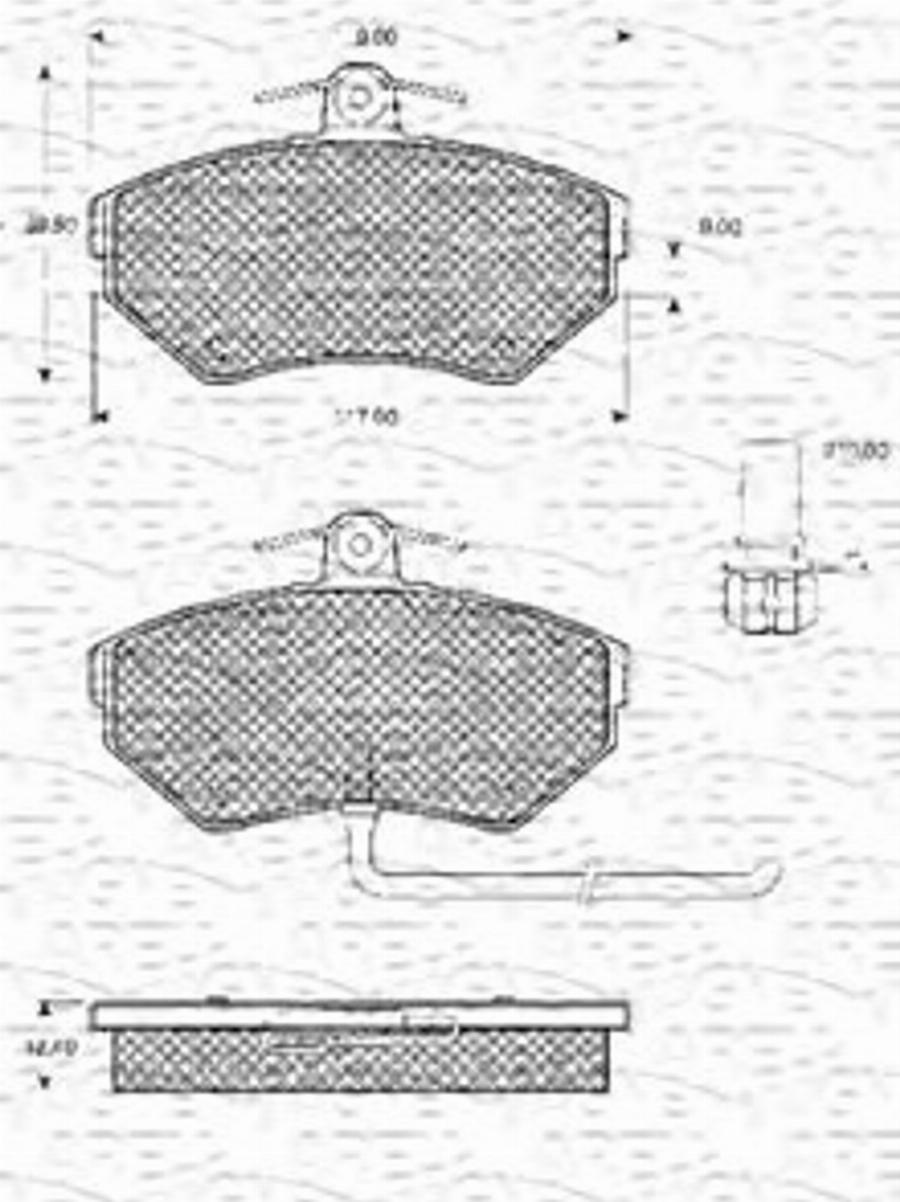 Magneti Marelli 363702161090 - Kit pastiglie freno, Freno a disco autozon.pro