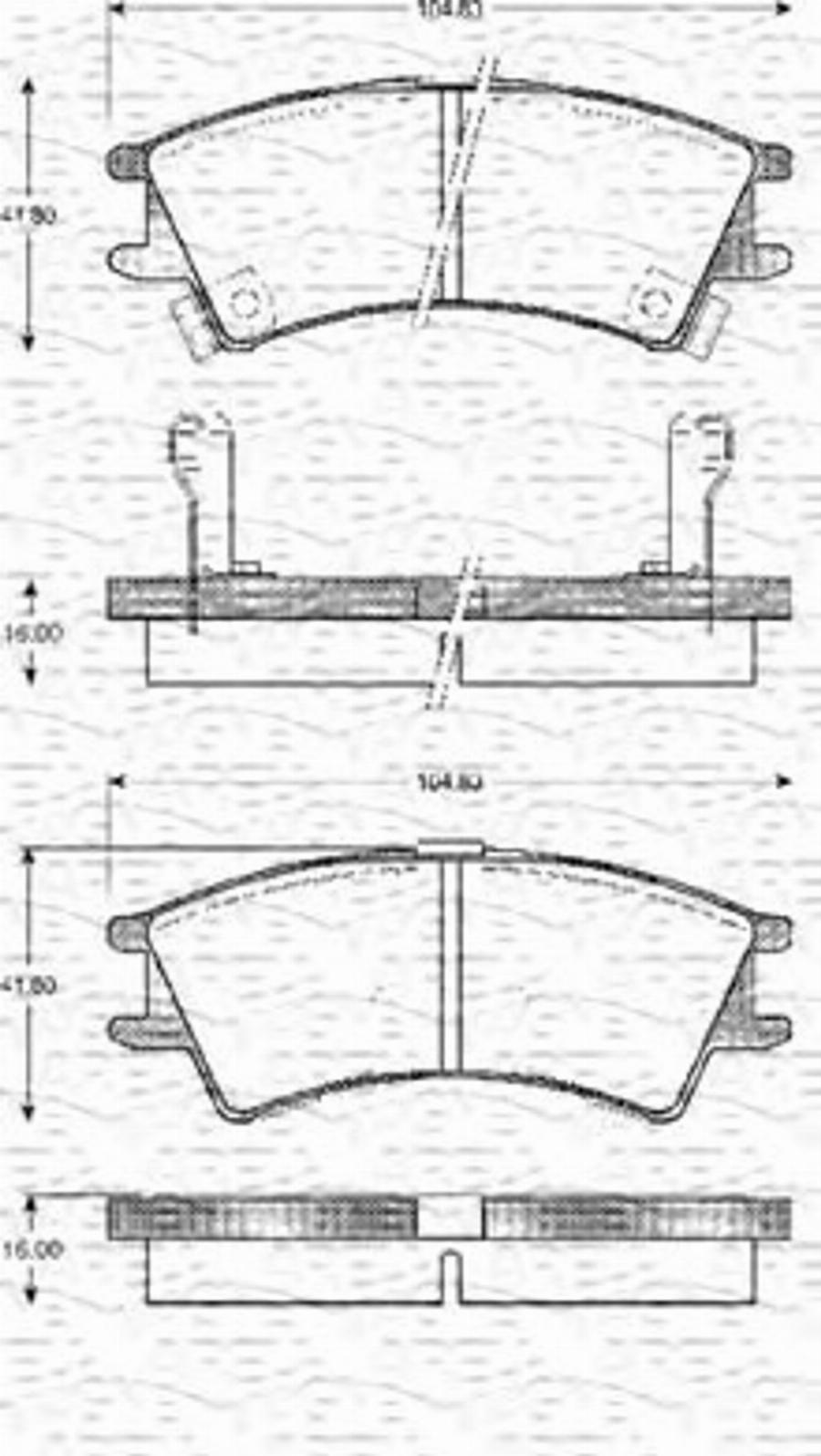 Magneti Marelli 363702161044 - Kit pastiglie freno, Freno a disco autozon.pro