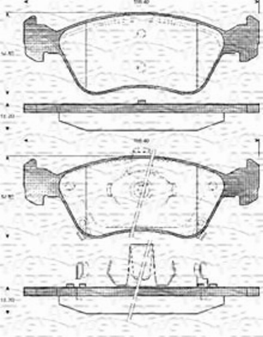 Magneti Marelli 363702161045 - Kit pastiglie freno, Freno a disco autozon.pro