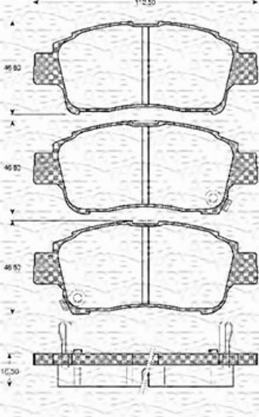 Magneti Marelli 363702161054 - Kit pastiglie freno, Freno a disco autozon.pro