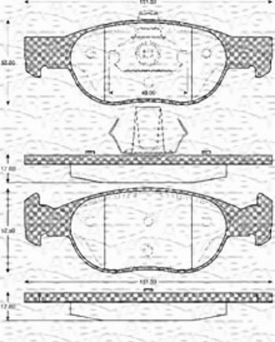 Magneti Marelli 363702161055 - Kit pastiglie freno, Freno a disco autozon.pro