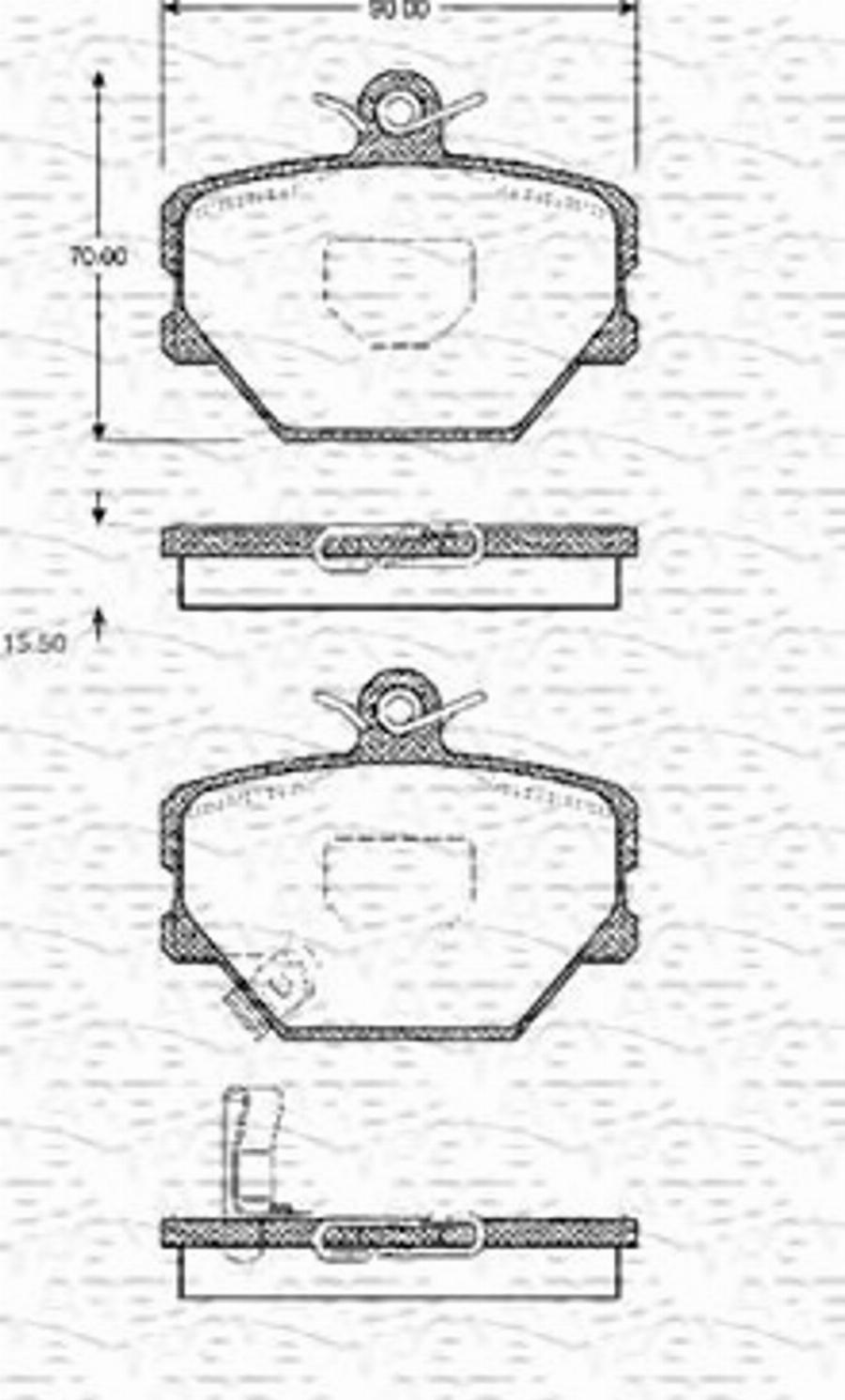 Magneti Marelli 363702161053 - Kit pastiglie freno, Freno a disco autozon.pro